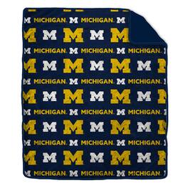Pegasus - Michigan Wolverines Tonal Wordmark 60" x 70" Faux Fur Blanket - Multicolor