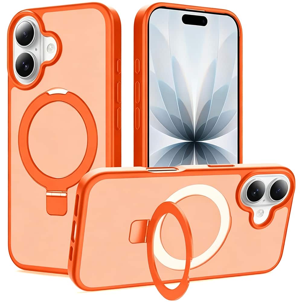"Equipd - Case for iPhone 17 (6.3"") MagSafe Compatible, Great Grip Feeling Shockproof Protective Cover w/ Magnetic Ring Stand - Orange" price history on PriceWatchPro