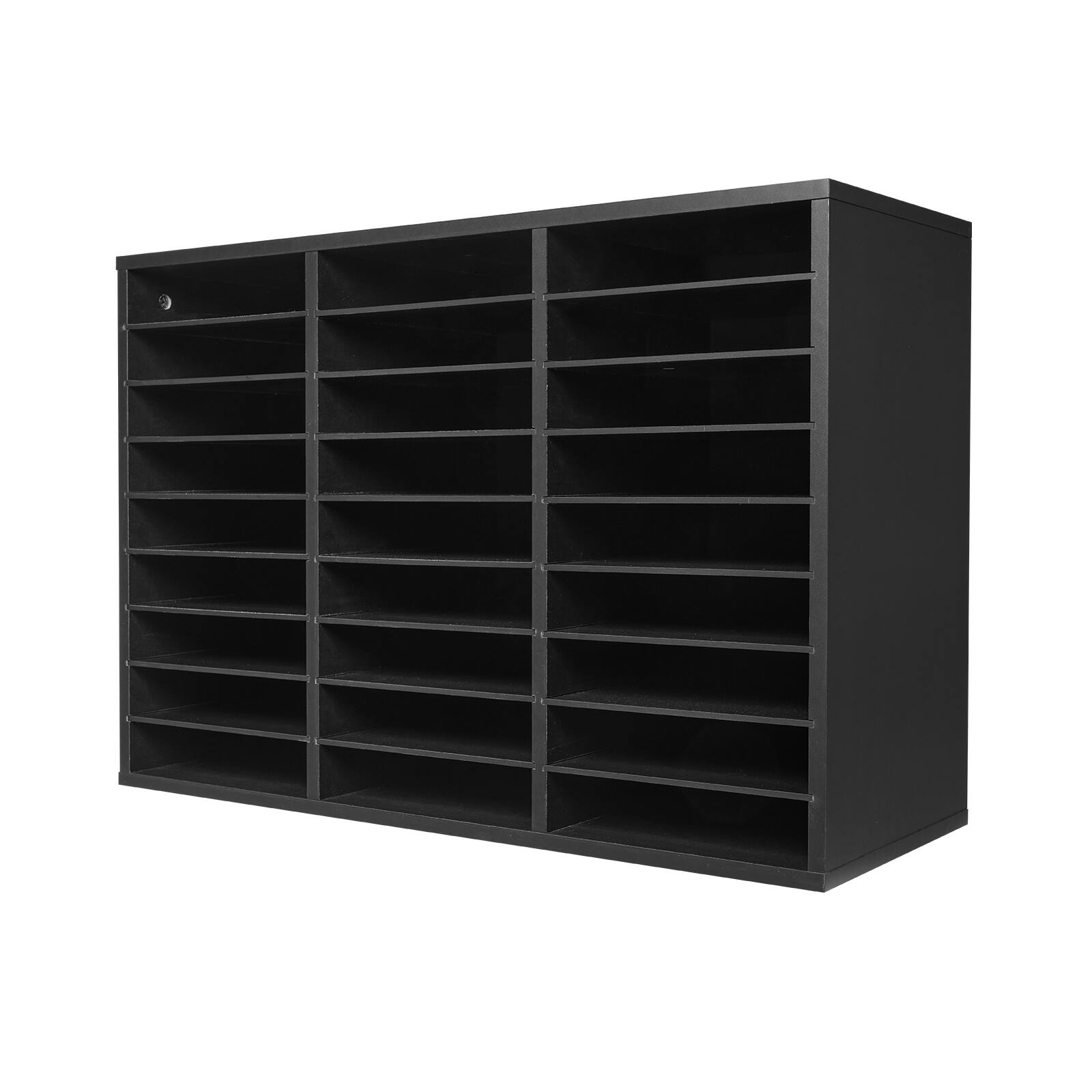 Alt View 5. VEVOR - Literature Organizer, 27 Compartments Office Mailbox with Removable Shelves - Black.
