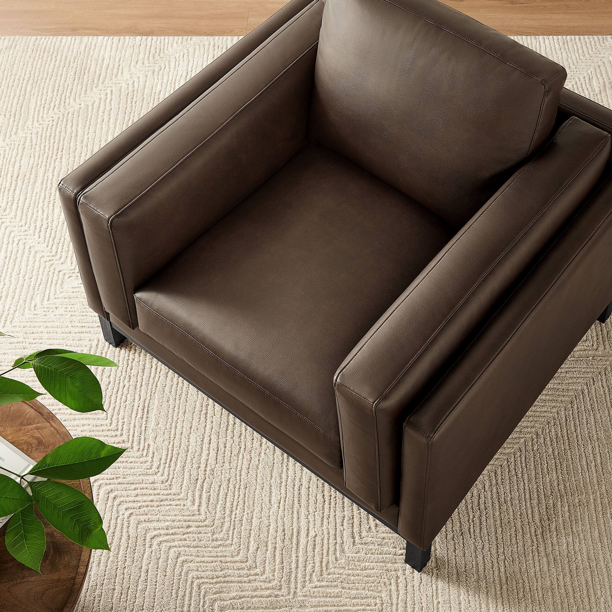 Alt View 2. Modway - Roscoe Upholstered Armchair - Espresso.