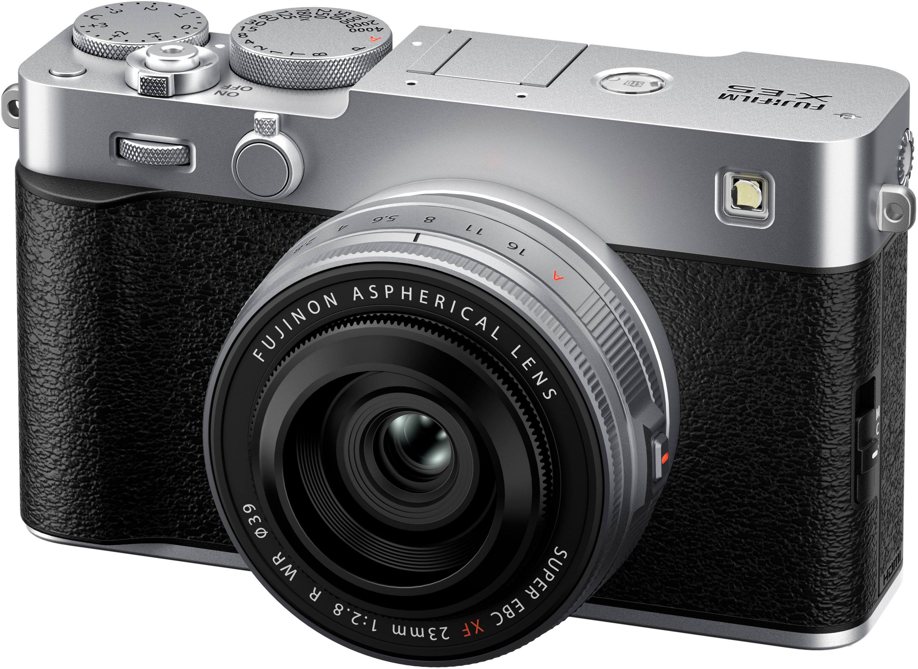 The text on the image reads: "FUJIFILM 16 MP 1:2.8 BC 23mm XF FUJINON ASPHERICAL LENS 39 WR SUPER R 16."
