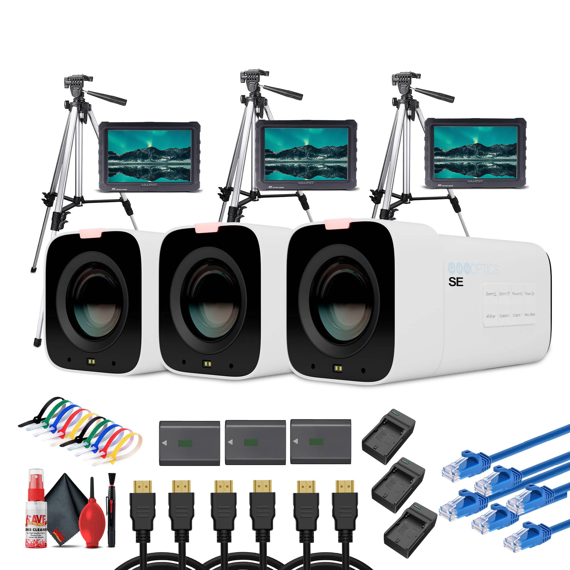 PTZOptics - Studio SE Hive-Linked PTZ Camera w/ 20x Optical Zoom, HD Streaming–White | More - White