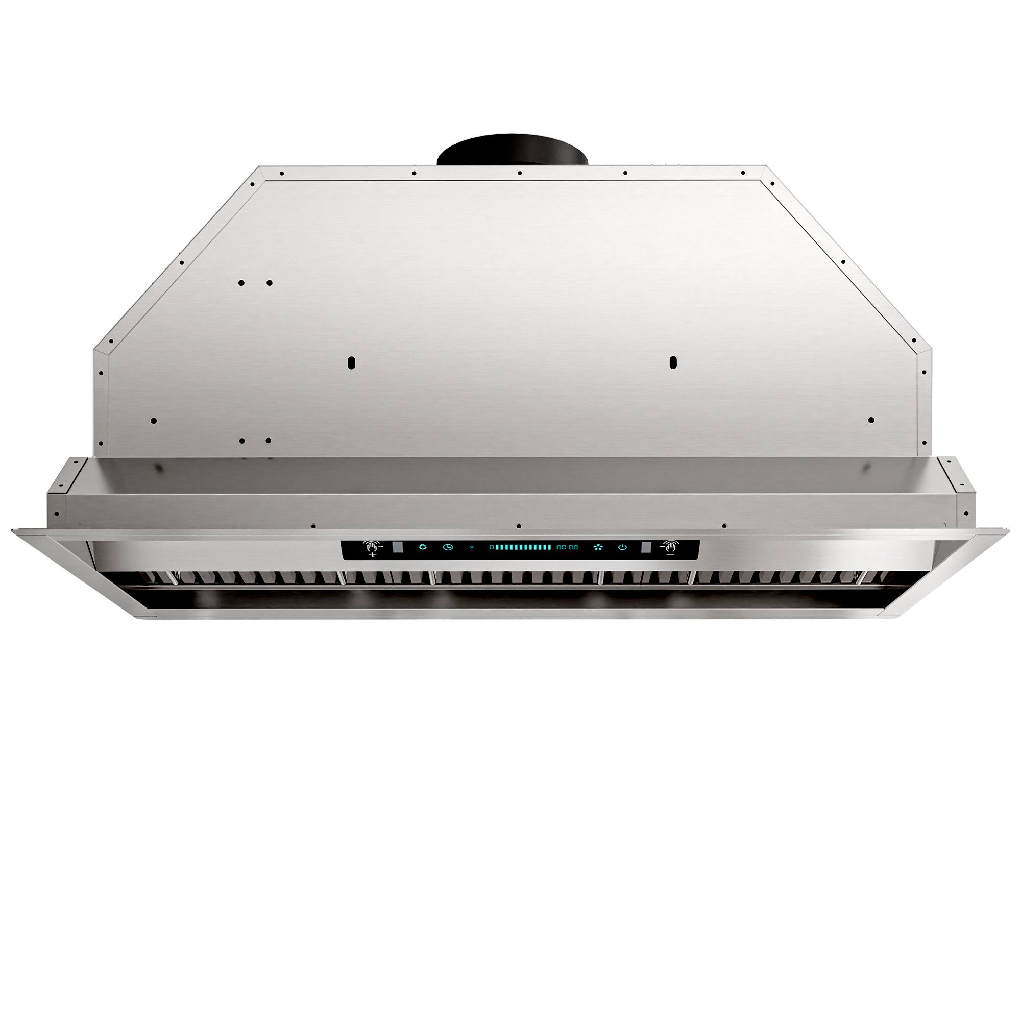 Angle. Onefly - 36 inches - Externally Vented & Recirculating - Insert Range Hood - Stainless Steel.