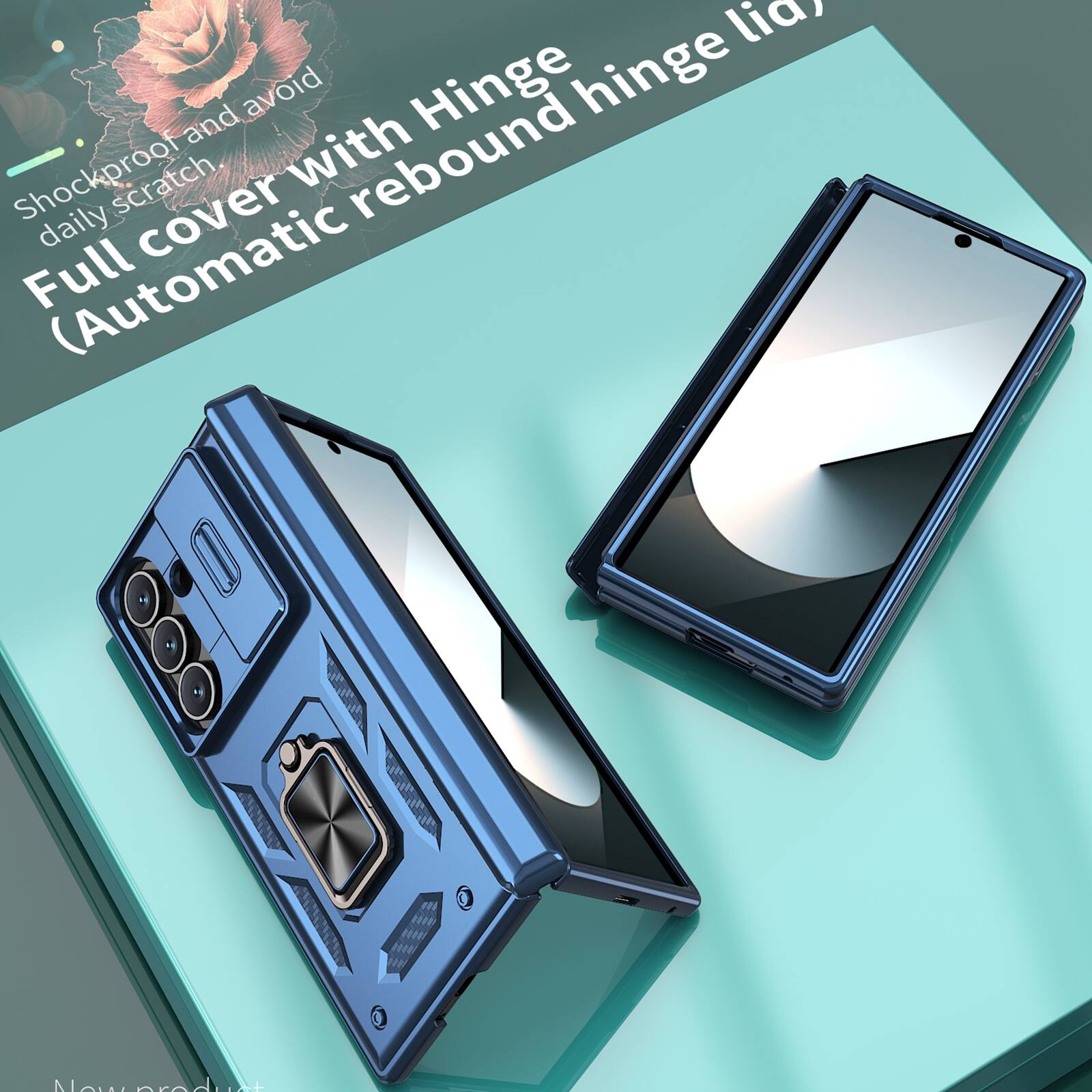 Shockproof and avoid daily scratch, Full cover with Hinge (Automatic rebound hinge lid)