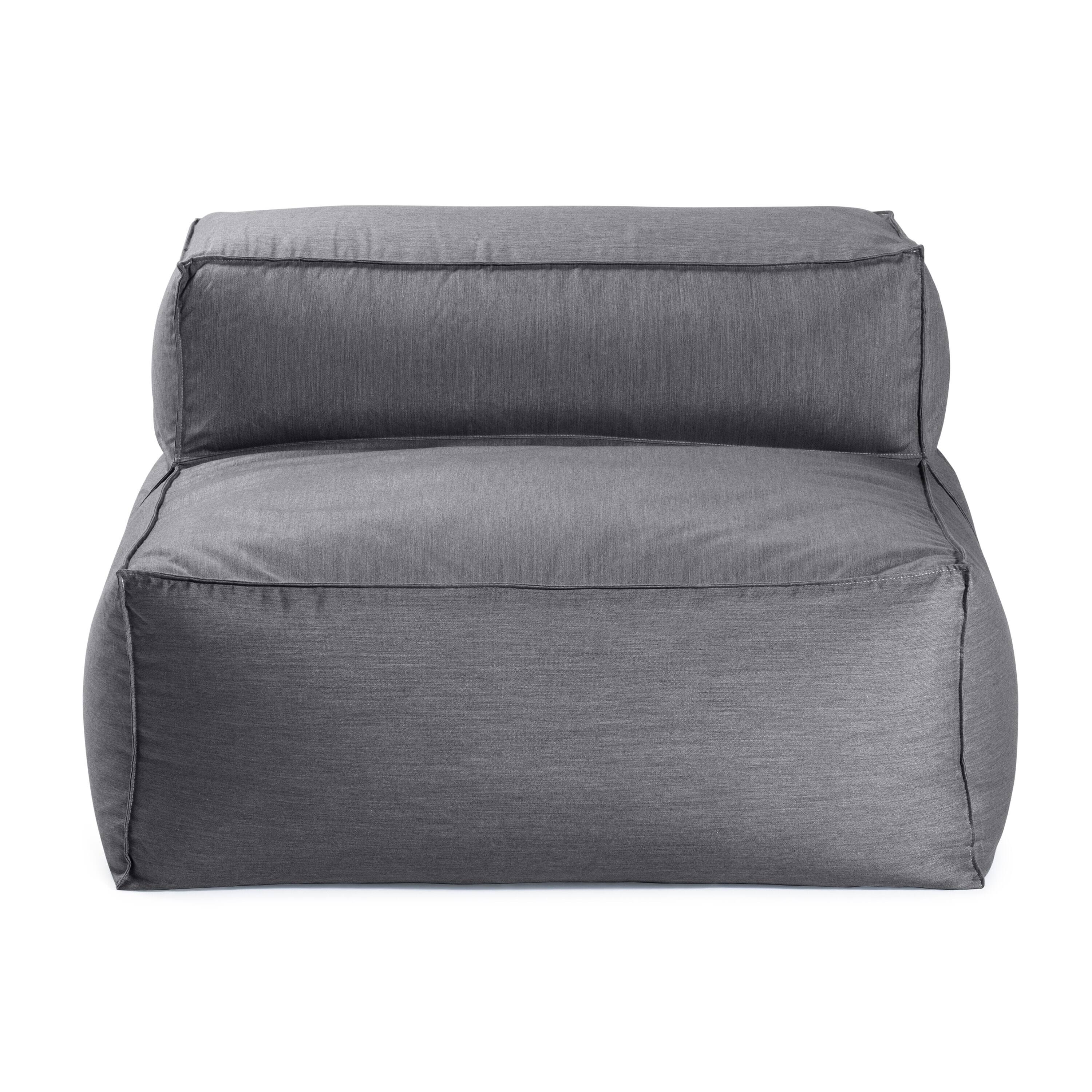 Alt View 1. Jaxx - Baya Outdoor Center Seat - Luxurious Oversized European Style Outdoor Soft Seating, Sunbrella Charcoal - Charcoal.