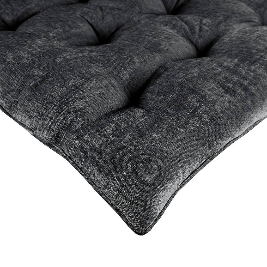 Alt View 5. Gracie Mills - Gracie Mills Lucien Chenille Lightweight Long Lounger Floor Pillow Cushion - Charcoal.