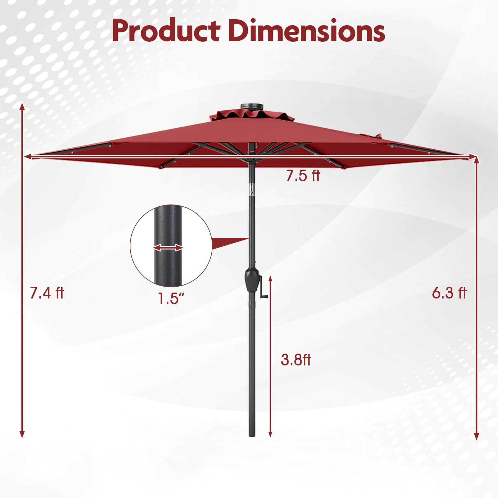 Product Dimensions 7.5 ft 7.4ft 1.5" 6.3 ft 3.8ft