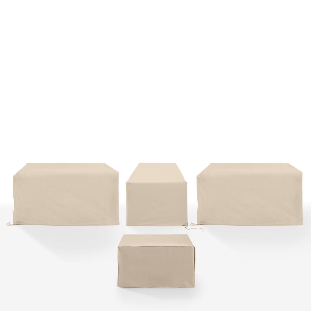 Alt View 2. Crosley Furniture - 4Pc Outdoor Furniture Cover Set: 2 Loveseats - Tan.