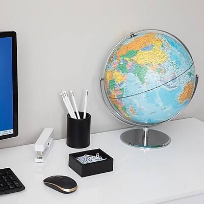 Alt View 1. Advantus - 12" Political World Globe - Blue Oceans.