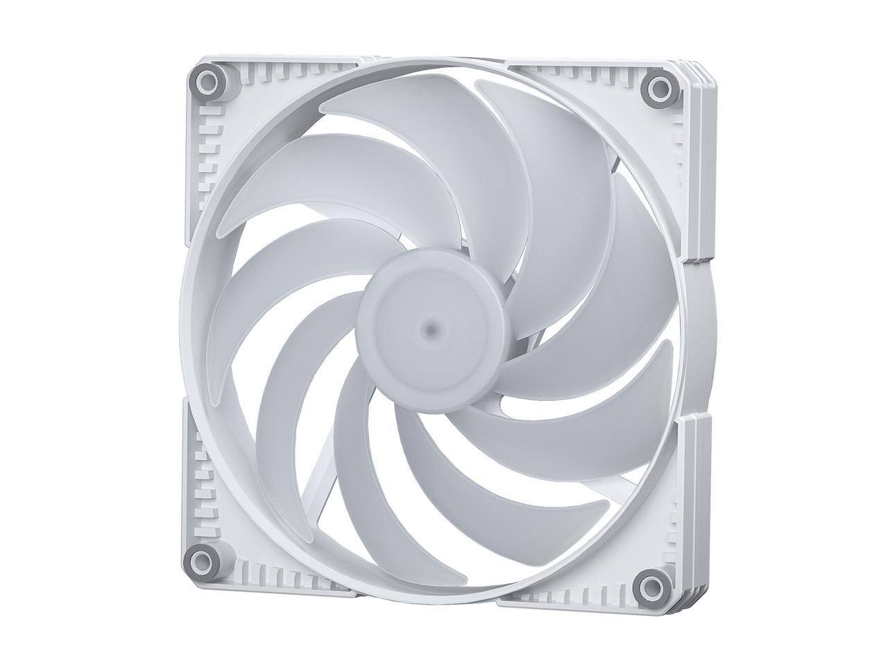 Alt View 3. Phanteks - Phanteks SK140 DRGB PWM 3-Pack - 140mm High Airflow Fan, 9-Blade, White - White.