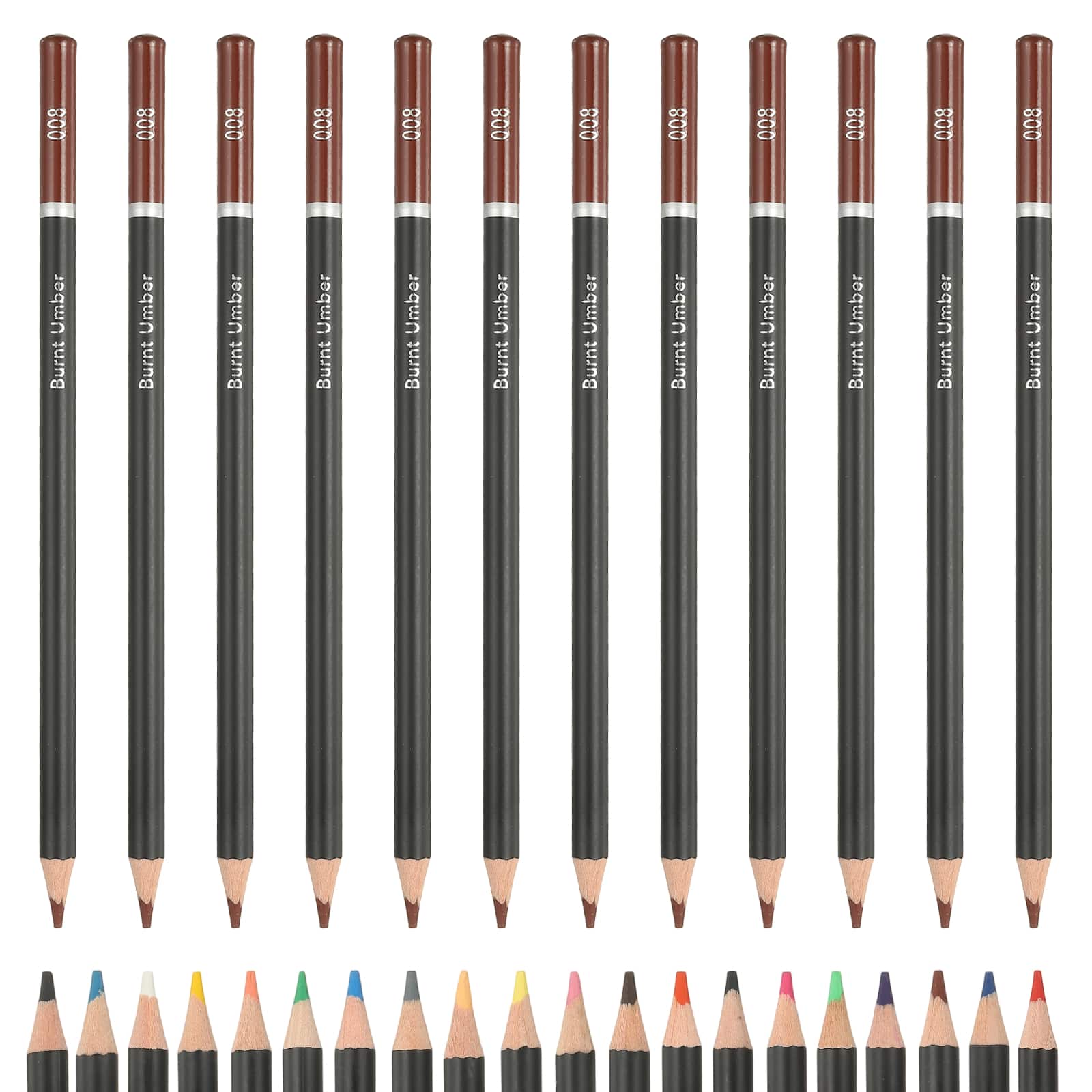 Unique Bargains - Colored Pencils, Oil-Based Drawing Pencils for Adult Coloring Books, Artists, Beginners, 12pcs - Brown price history on PriceWatchPro