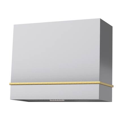 Front. Akicon - Akicon 36 in. Stainless Steel Ducted Wall Mount Range Hood with 600 CFM Vent Motor, 3 Speed,in Stainless Steel with Gold - Stainless steel with Gold.