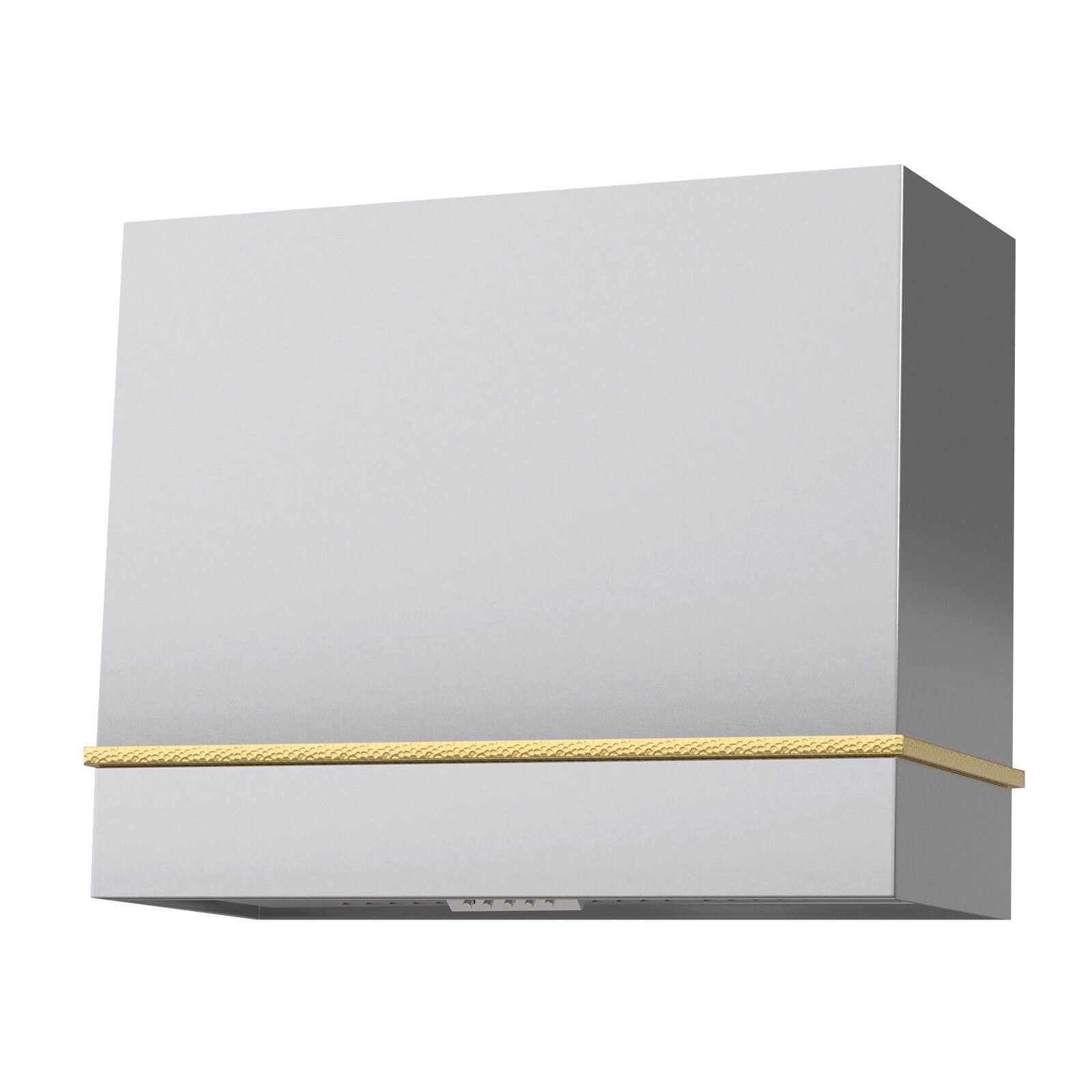 Front. Akicon - Akicon 36 in. Stainless Steel Ducted Wall Mount Range Hood with 600 CFM Vent Motor, 3 Speed,in Stainless Steel with Gold - Stainless steel with Gold.