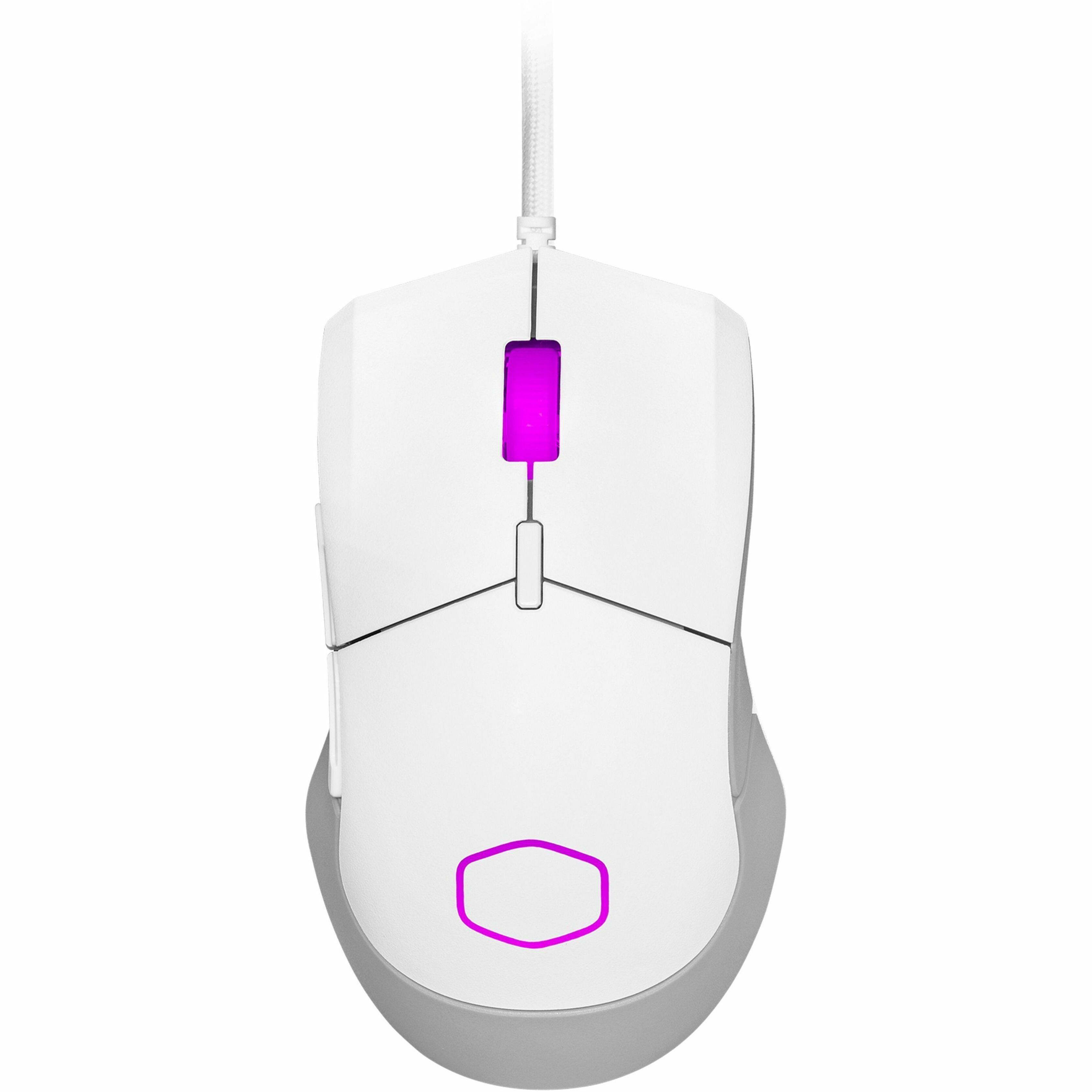 Alt View 6. Cooler Master - Cooler Master MM310 Gaming Mouse White - 12000 dpi - USB Type A - 6 Button(s) - RGB Scroll Wheel - Ambidextrous Design - White.