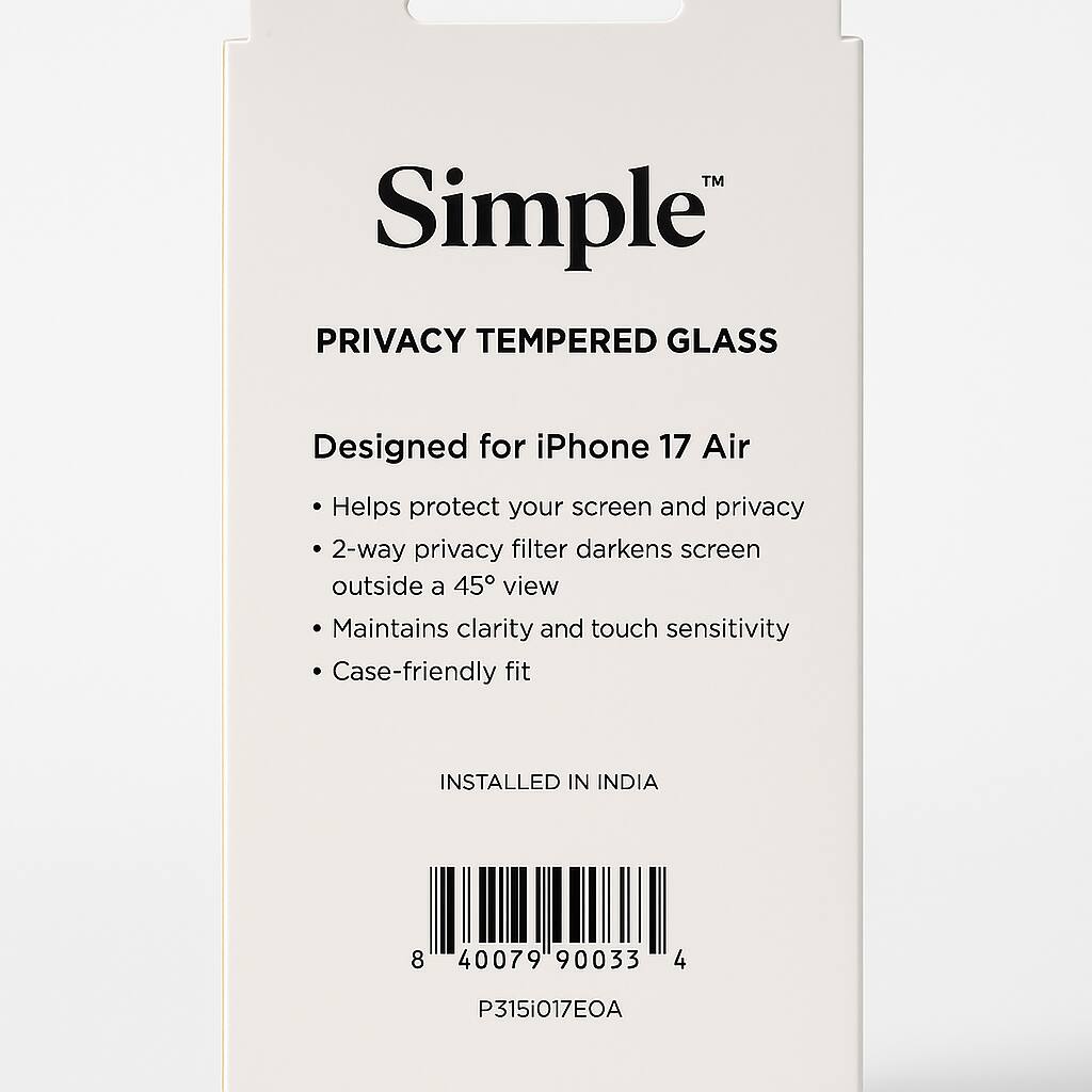 Simple Mobile Simple Privacy Tempered Glass Screen Protector For Iphone ...