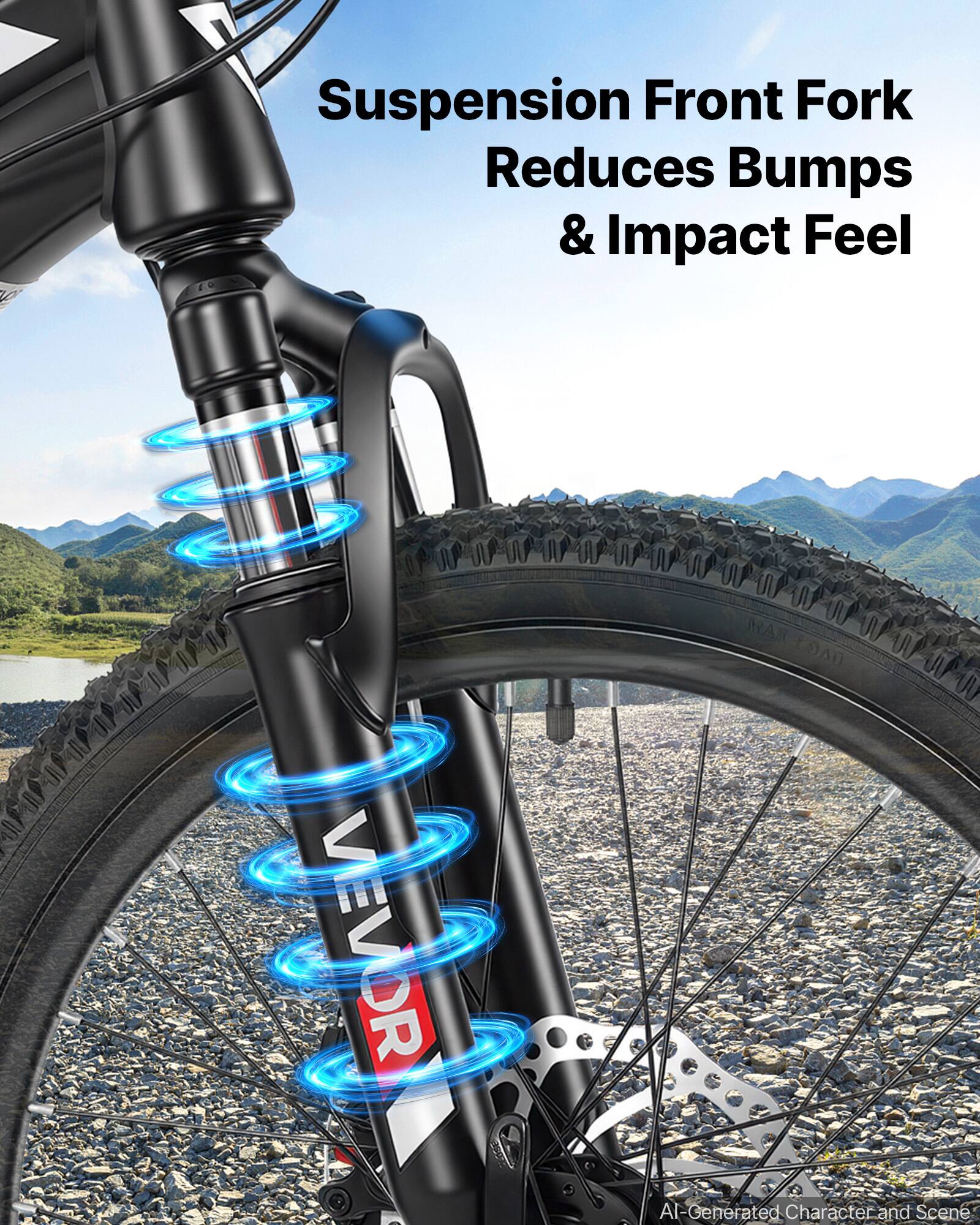 Suspension Front Fork Reduces Bumps & Impact Feel

VEVOR

AI-Generated Character and Scene