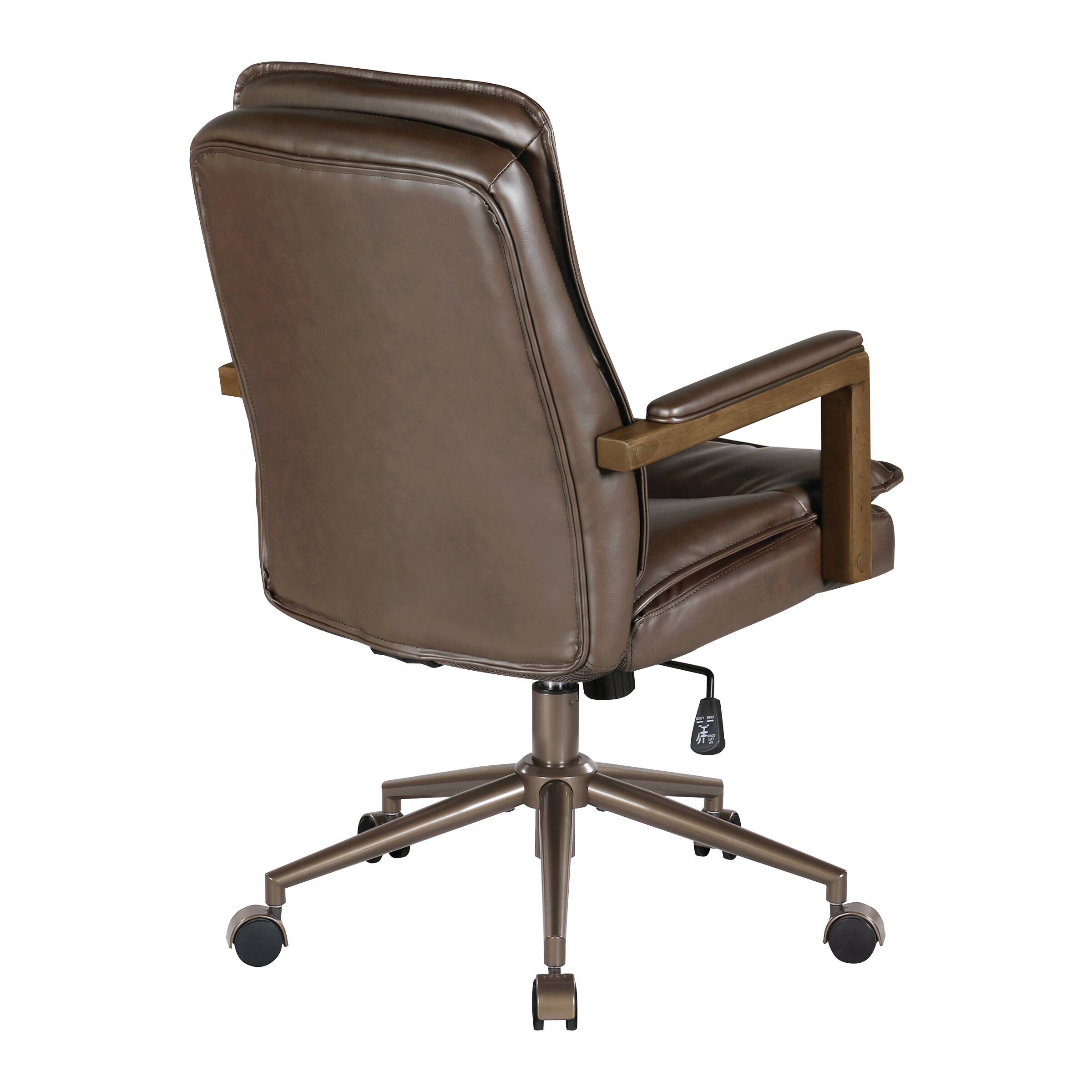Alt View 12. OSP Home Furnishings - Woodlands Office Chair - Chocolate.