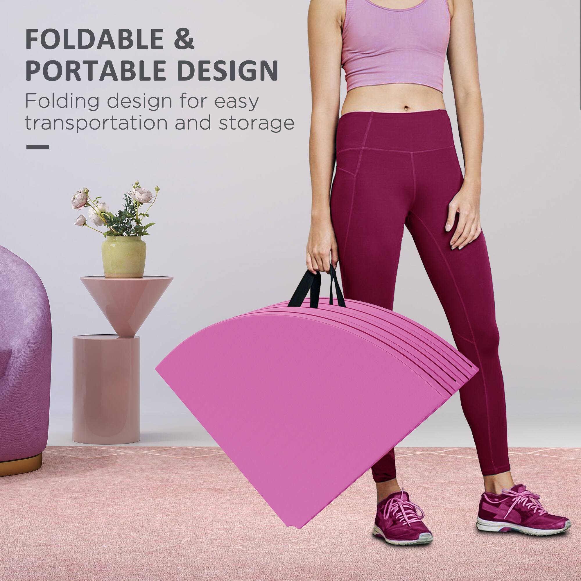 FOLDABLE & PORTABLE DESIGN  
Folding design for easy transportation and storage