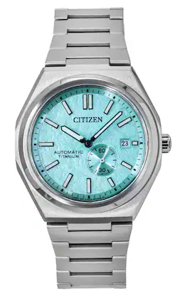Citizen - Zenshin Super Titanium Dial Automatic NJ0180-80M 100M Men's Watch - Light Blue