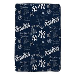 Pegasus - New York Yankees 60" x 90" City Script Ultra Cozy Blanket - Multicolor
