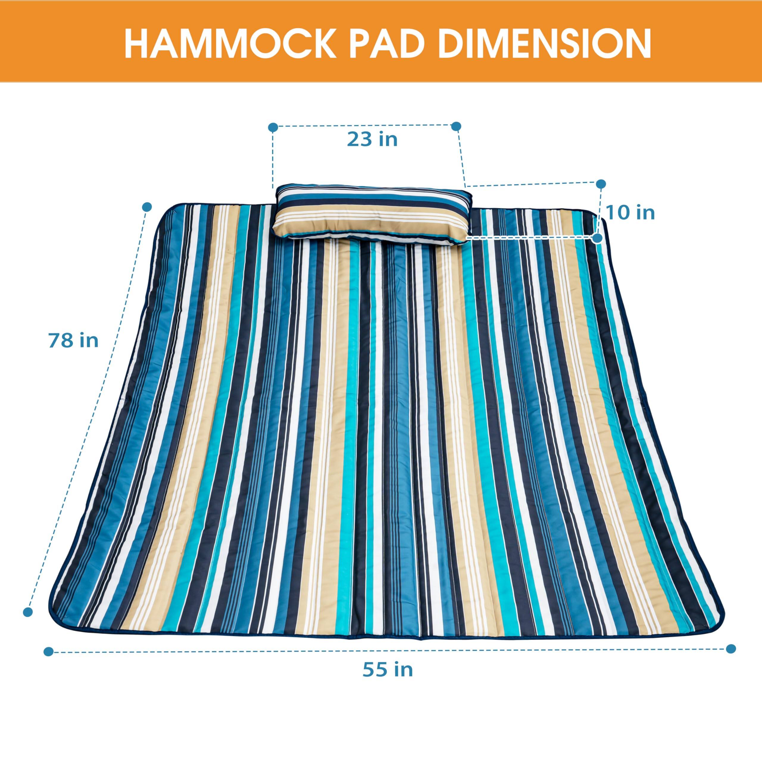 HAMMOCK PAD DIMENSION

- 78 in
- 55 in
- 23 in
- 10 in