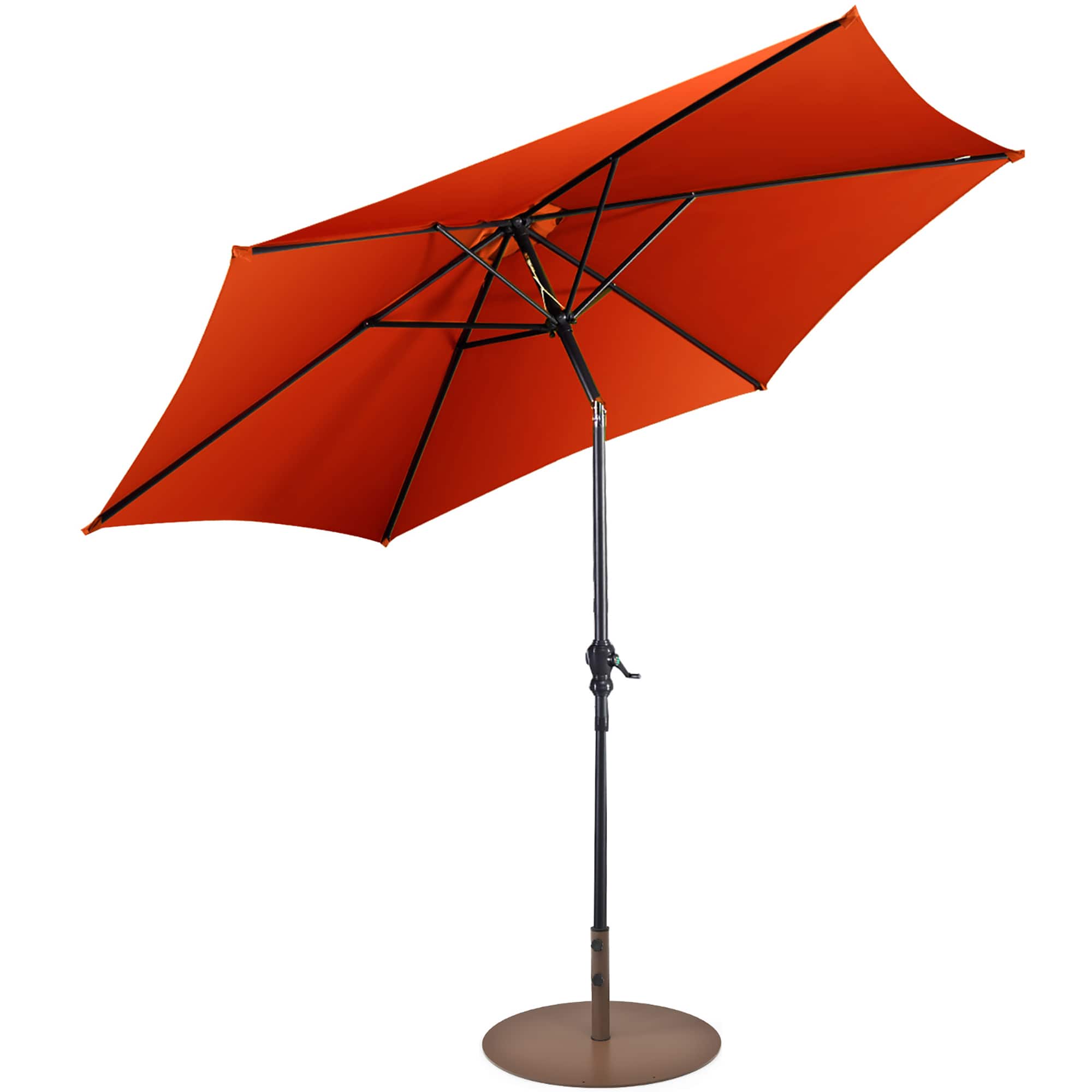 Costway - 10ft Patio Umbrella Outdoor W/ 59 LBS Heavy-Duty Round Umbrella Stand - Orange price history on PriceWatchPro