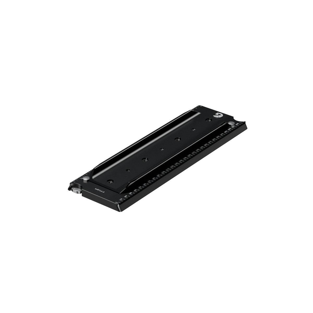 Front. Bright Tangerine - Bright Tangerine LeftField 3 12" ARRI Standard Dovetail Plate, Black.