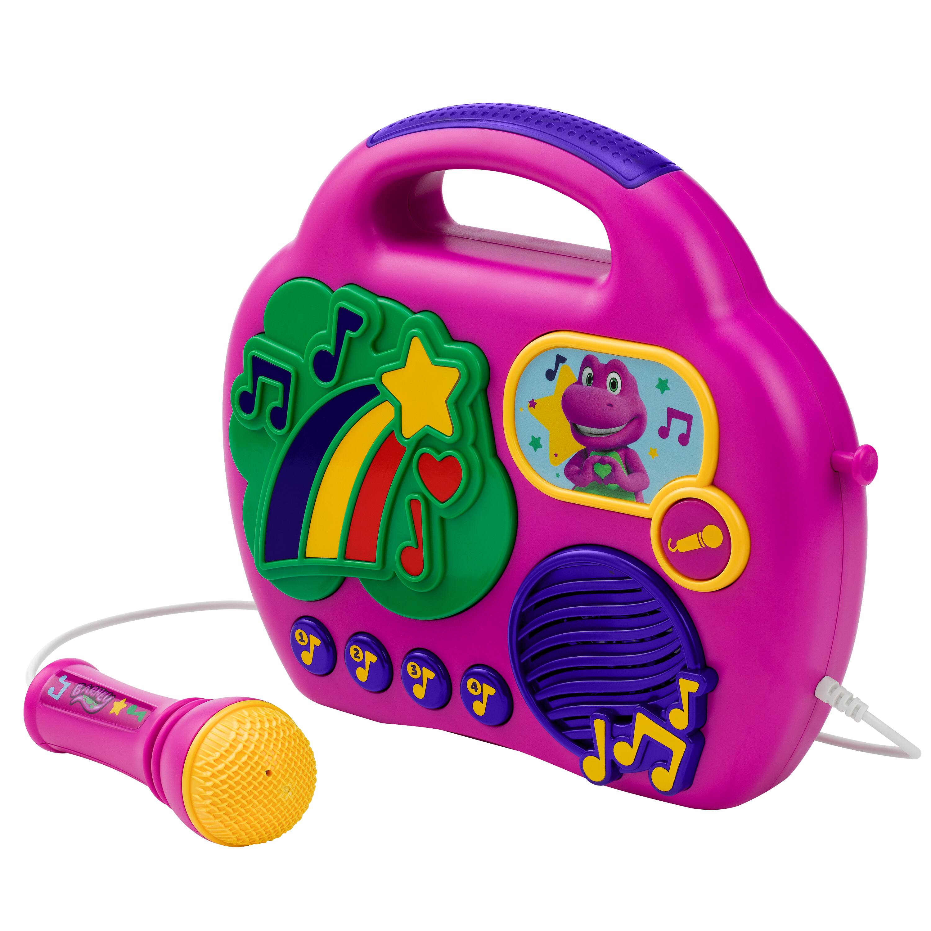 Left. eKids - eKids Barney Karaoke Boombox with Microphone for Kids - Purple.