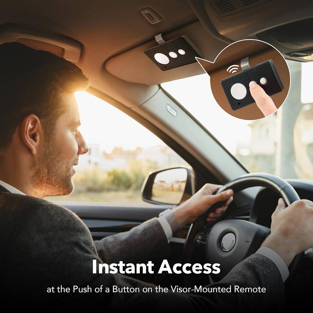 Instant Access  
at the Push of a Button on the Visor-Mounted Remote