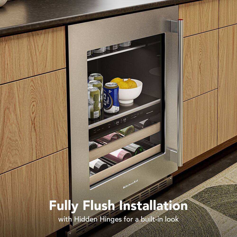 Her EFEs Palenr KitchenAid Fully Flush Installation with Hidden Hinges for a built-in look