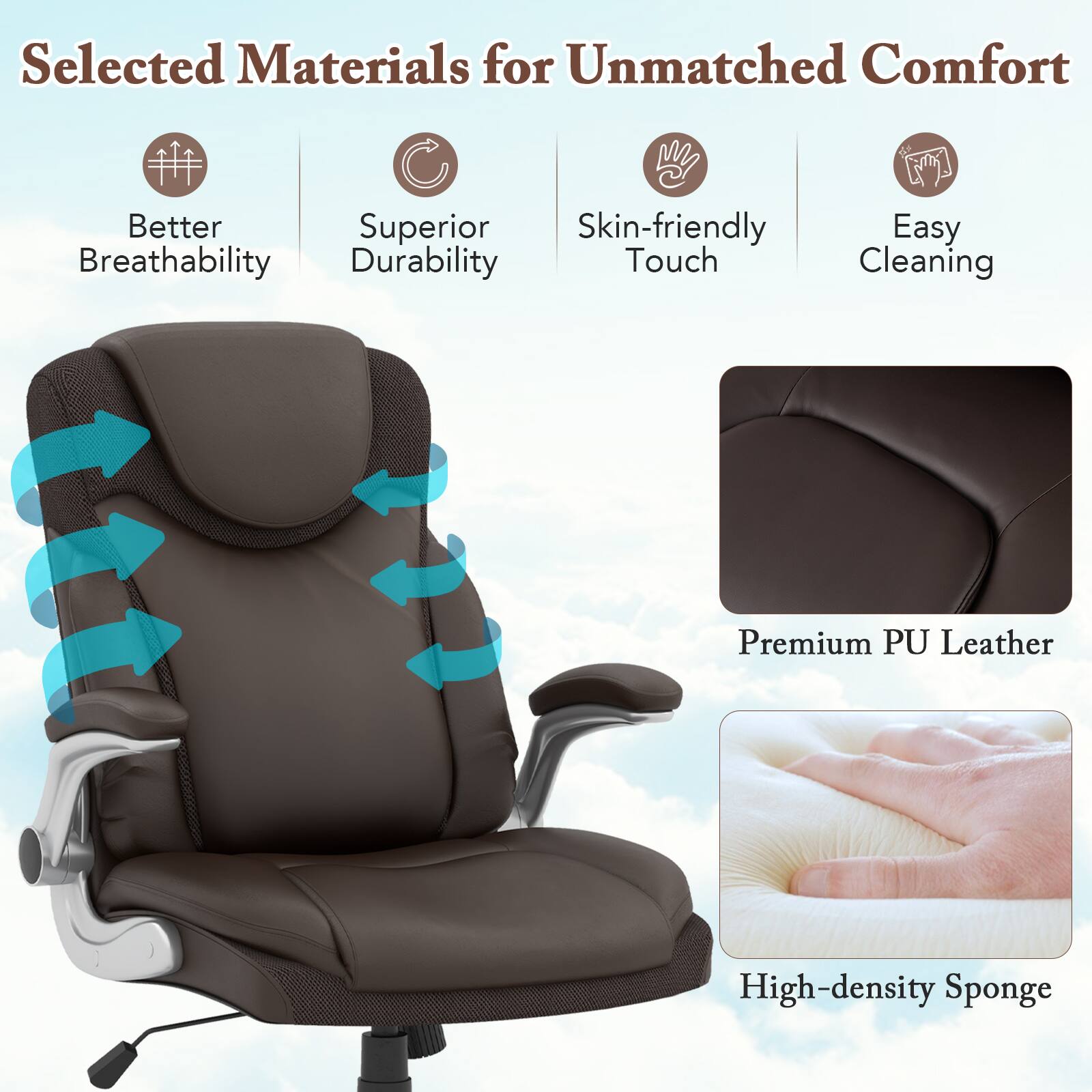 Selected Materials for Unmatched Comfort:

* Better: Superior
* Skin-friendly: Easy
* Durability: Touch
* Cleaning: Premium PU Leather
* High-density Sponge