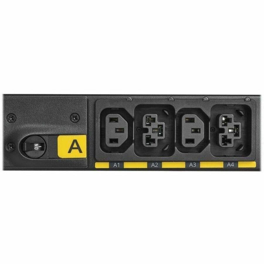 Alt View 1. Eaton - Eaton G4 24-Outlets PDU - Managed - NEMA L15-30P - 12 x IEC 60320 C13, 12 x IEC 60320 C39 - 230 V AC - Network (RJ-45) - Black.