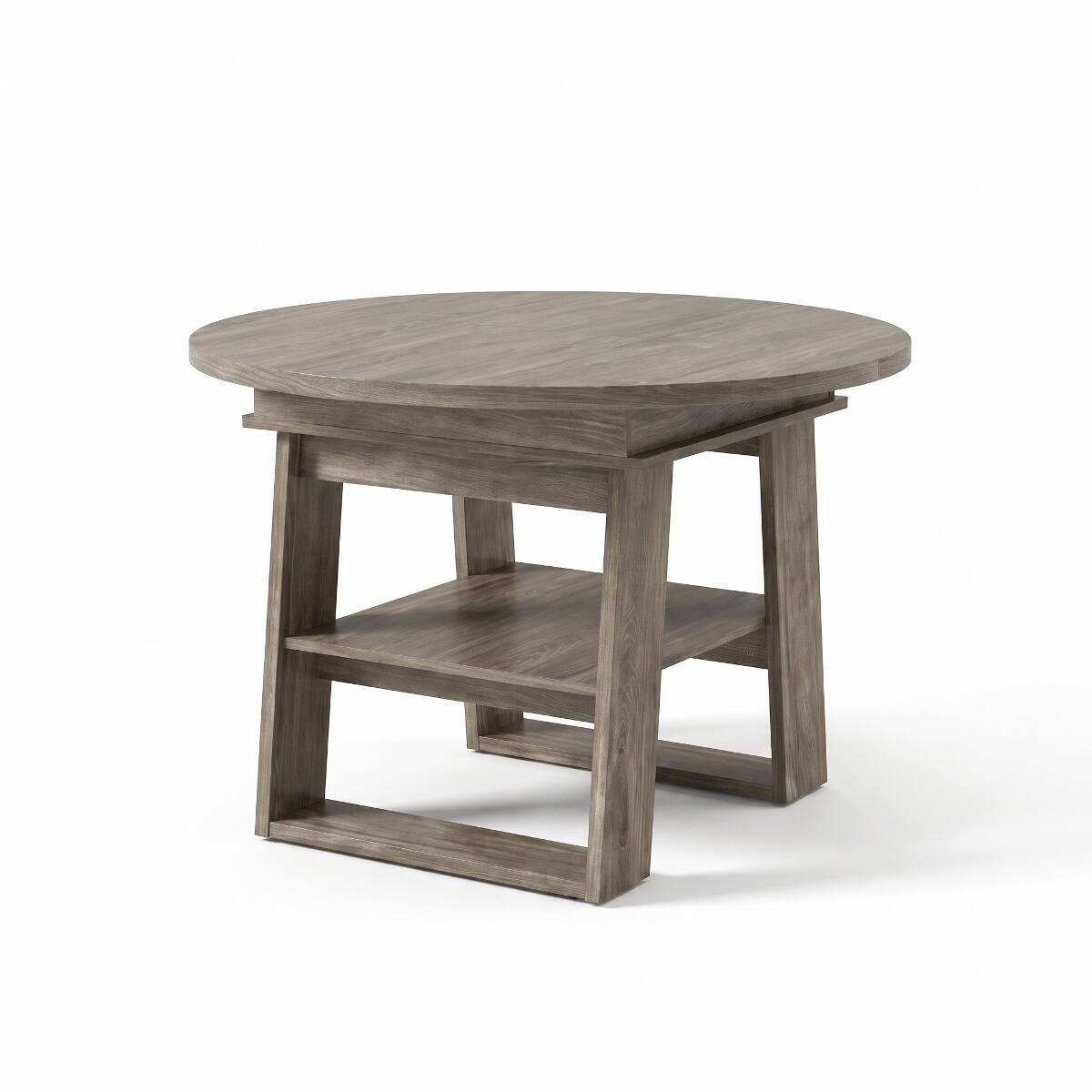 Alt View 7. Loheer - Loheer Extendable Round Dining Table, Gray, Round to Oval Dining Table for Four to Six - Gray.