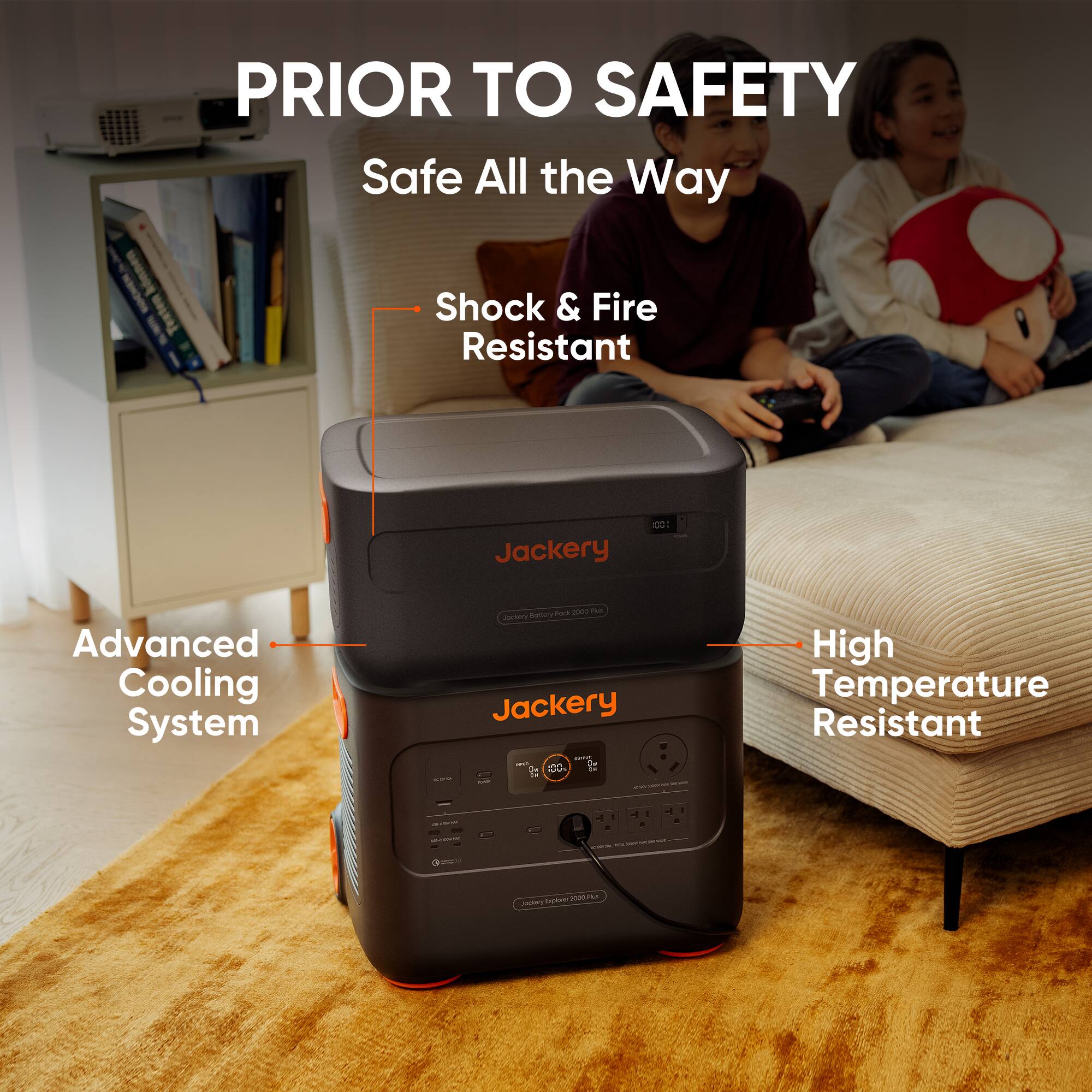 PRIOR TO SAFETY  
Safe All the Way  
Shock & Fire Resistant  
Advanced Cooling System  
High Temperature Resistant