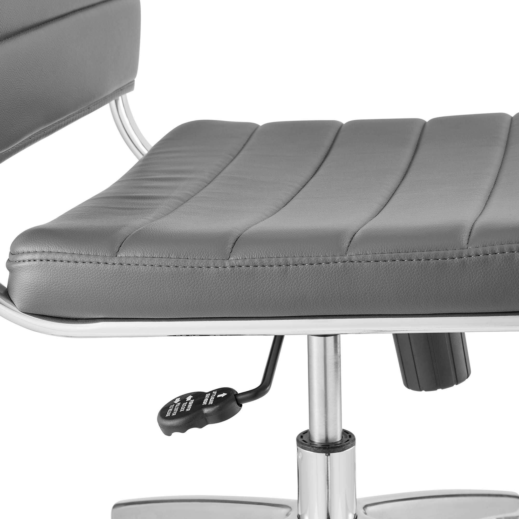 Alt View 5. Modway - Jive Armless Mid Back Office Chair by Modway - Gray.
