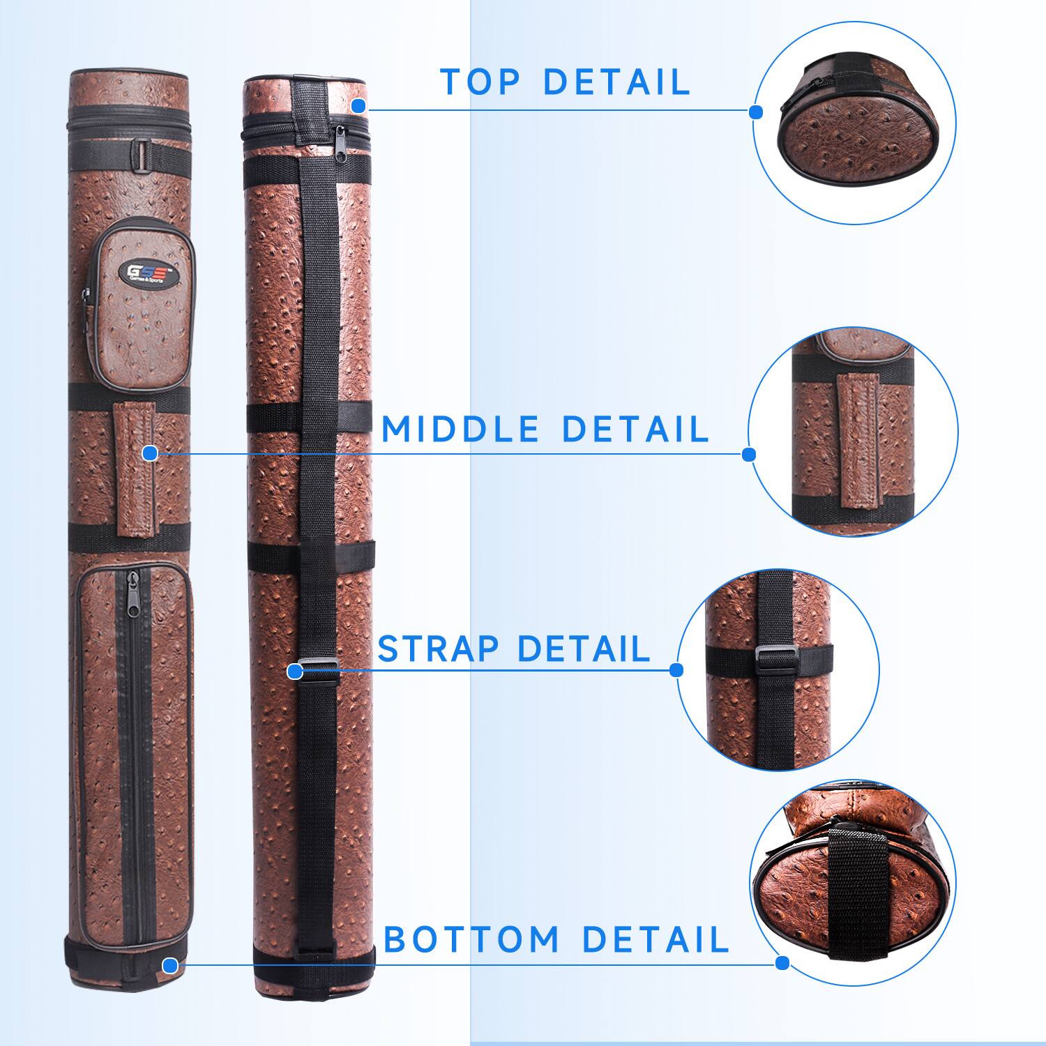 TOP DETAIL, MIDDLE DETAIL, STRAP DETAIL, BOTTOM DETAIL