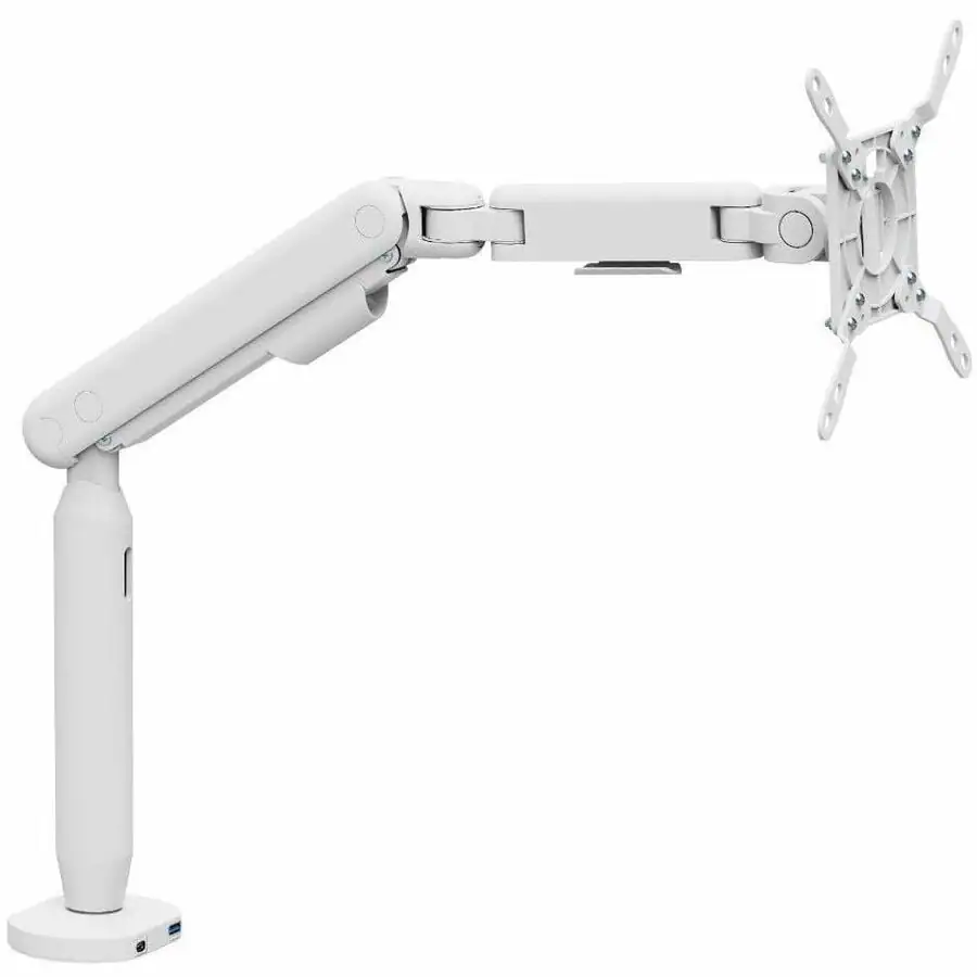 Front. SIIG - Single 40" Ultrawide 3-Segment Easel Monitor Arm, with USB-C/USB-A Ports - White.