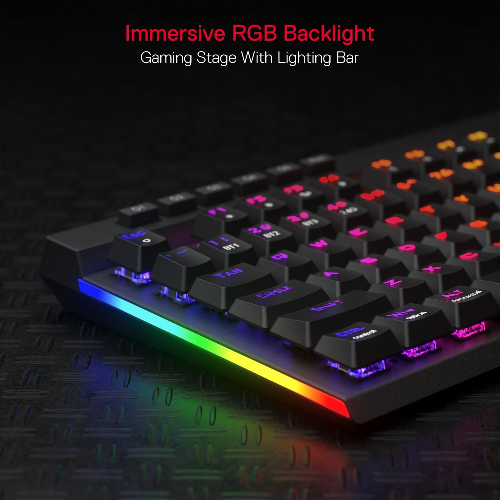 Immersive RGB Backlight  
Gaming Stage With Lighting Bar