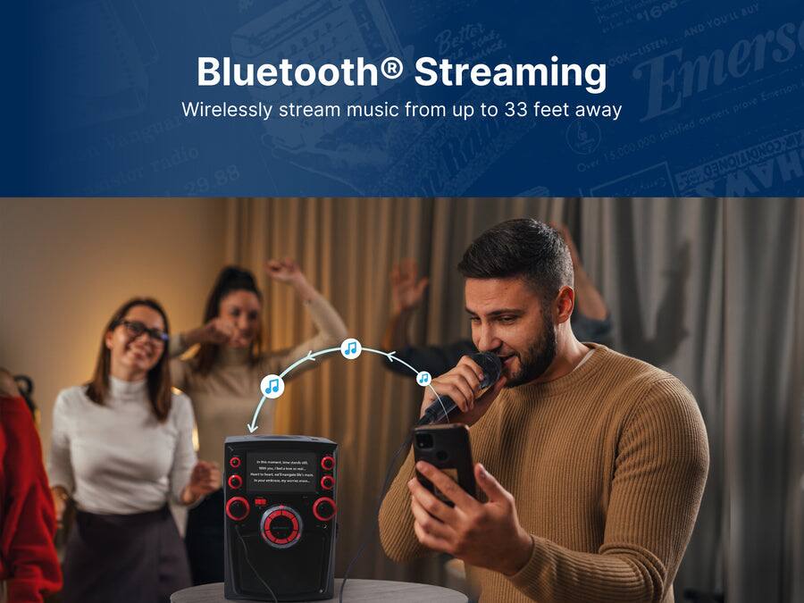 690 YOU'LL BUY Better AND ROAE, OOK-LISTEN Wirelessly Bluetooth stream music R from Streaming up to 33 feet away Emers owners prove Emerson I Raa sonsfied MY 15,000,000 Over TIONED 29.88 HAW

---

Bluetooth® Streaming  
Wirelessly stream music from up to 33 feet away