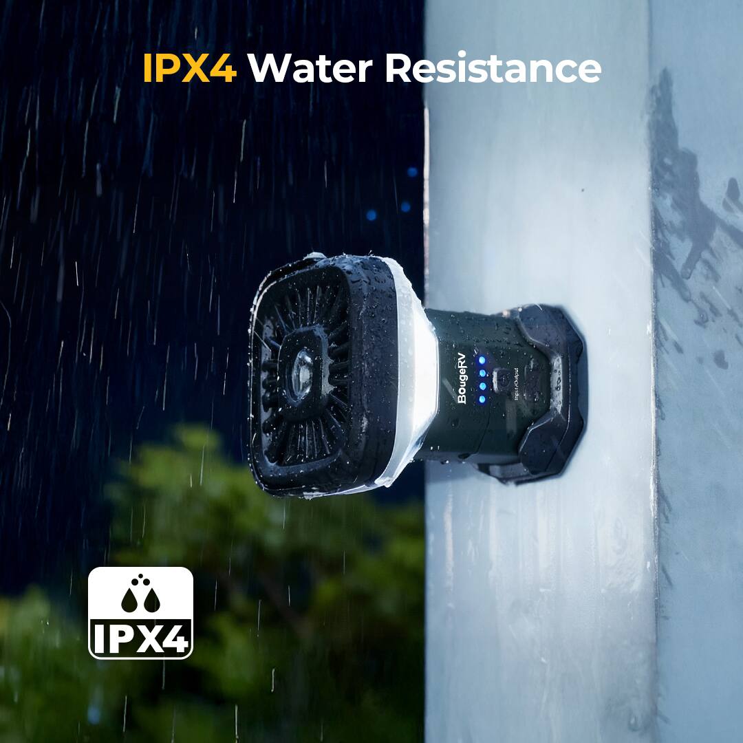 IPX4 Water Resistance  
BougeRV