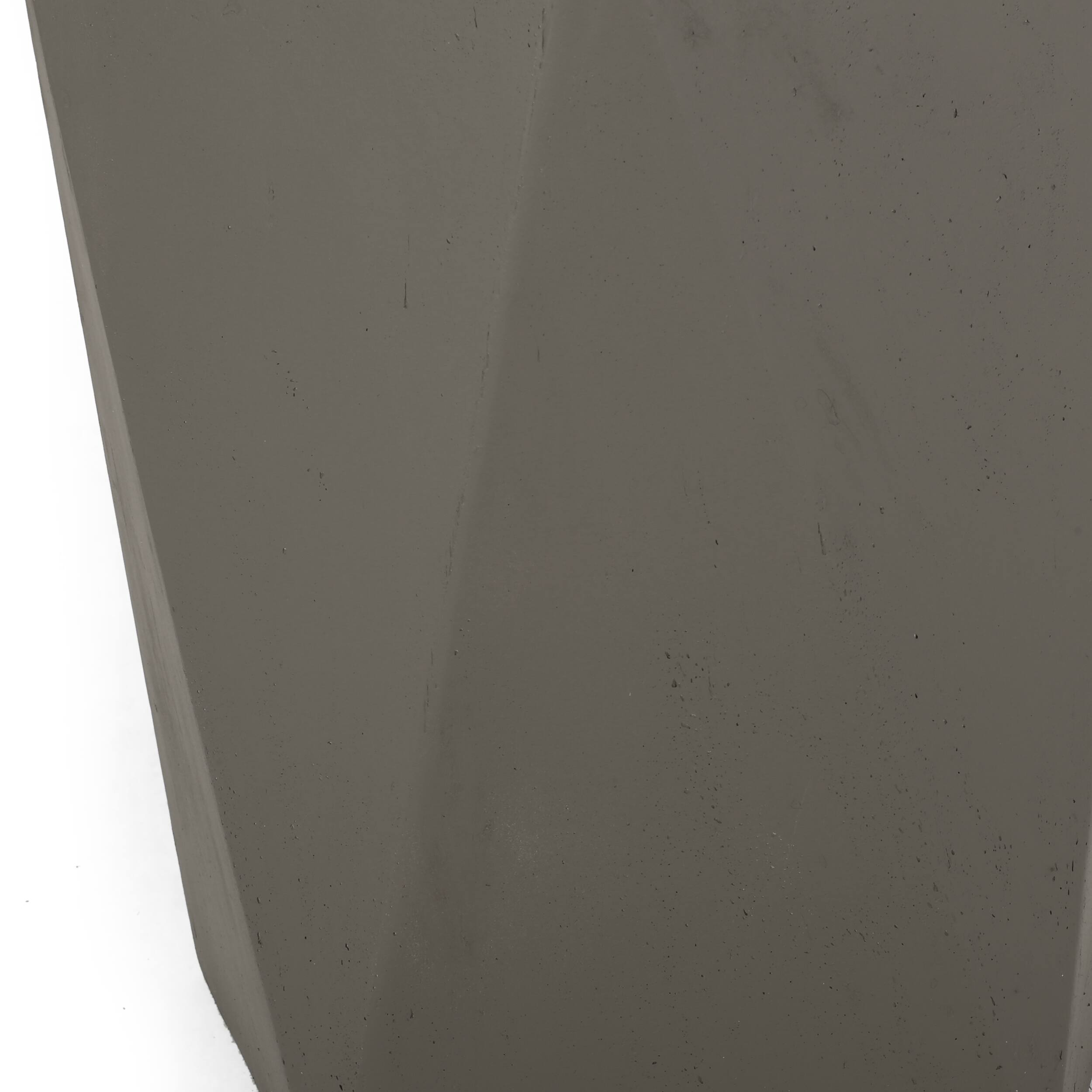 Alt View 2. Mondawe - Modern Pentagon Outdoor Side Table - Light Gray.