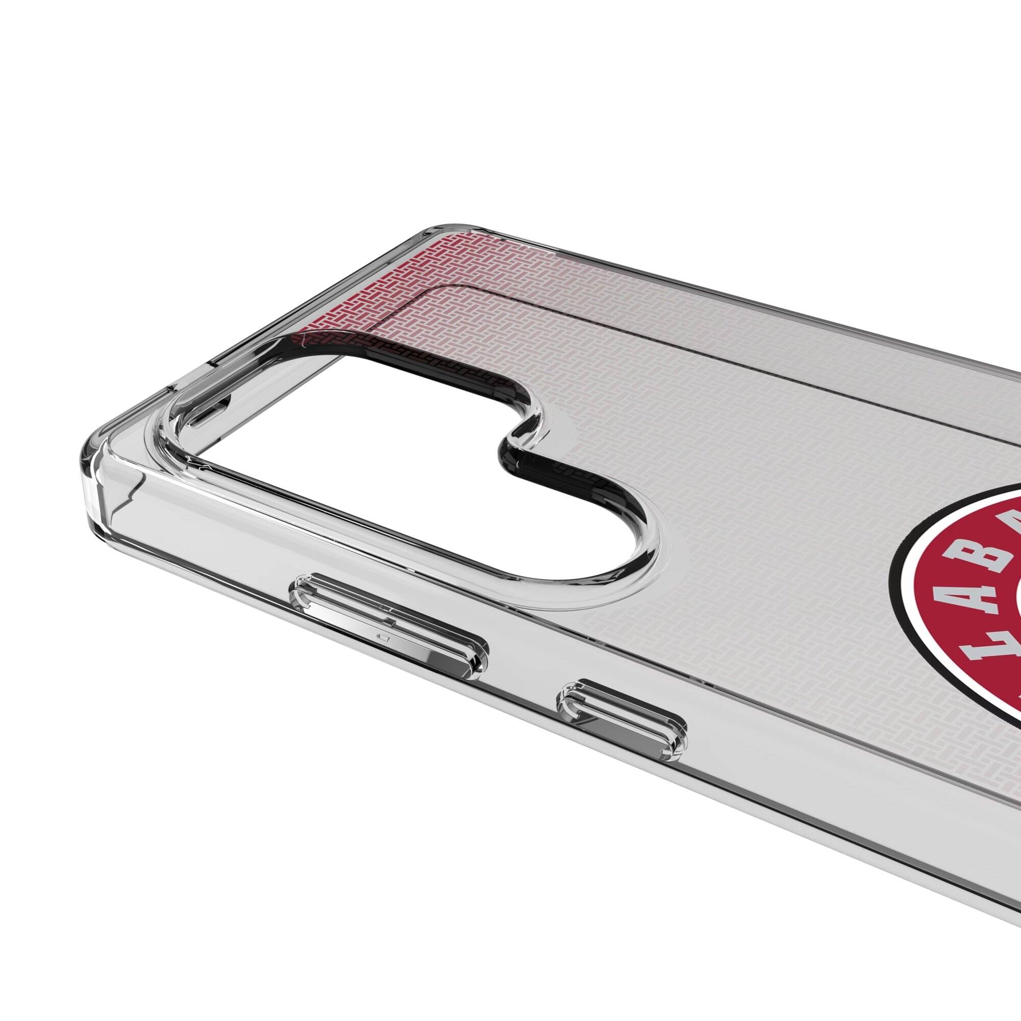 Alt View 2. Keyscaper - Alabama Crimson Tide Linen Logo Galaxy Clear Case - S22 - Multicolor.