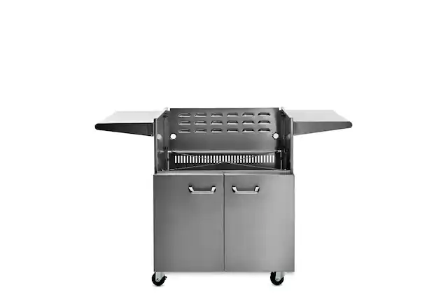 Front. Lynx - Cart for 30" Lynx Professional Grills, Smokers, and Asado Cooktops - Stainless Steel.