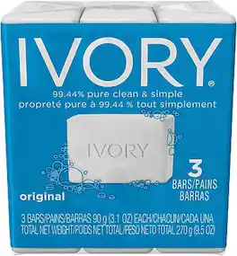 Ivory - Origional Bar Soap, 3.1 oz., 72/Carton - White