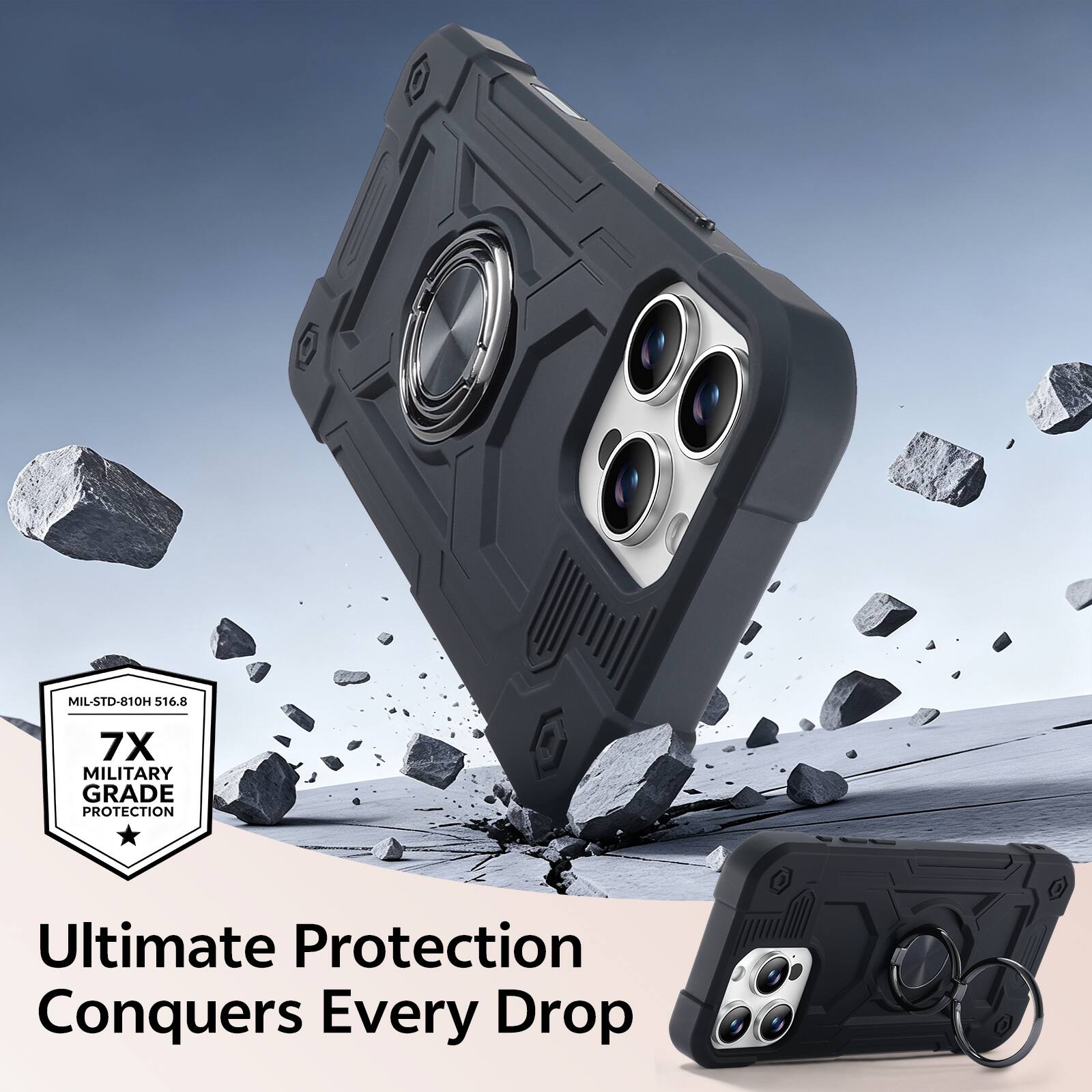 MIL-STD-810H 516.8 7X MILITARY GRADE PROTECTION

Ultimate Protection Conquers Every Drop
