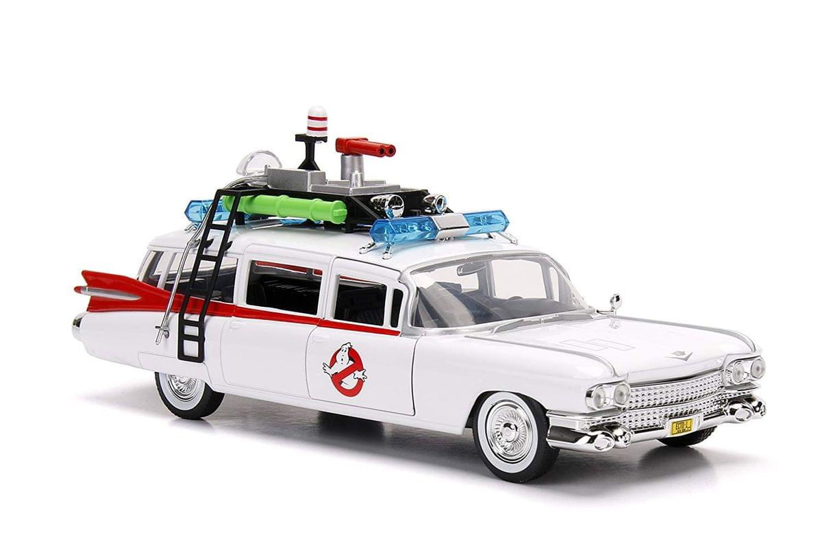 Alt View 1. Jada Toys - Ghostbusters 1/24 Die-Cast ECTO-1 (1959 Cadillac Ambulance) - White.