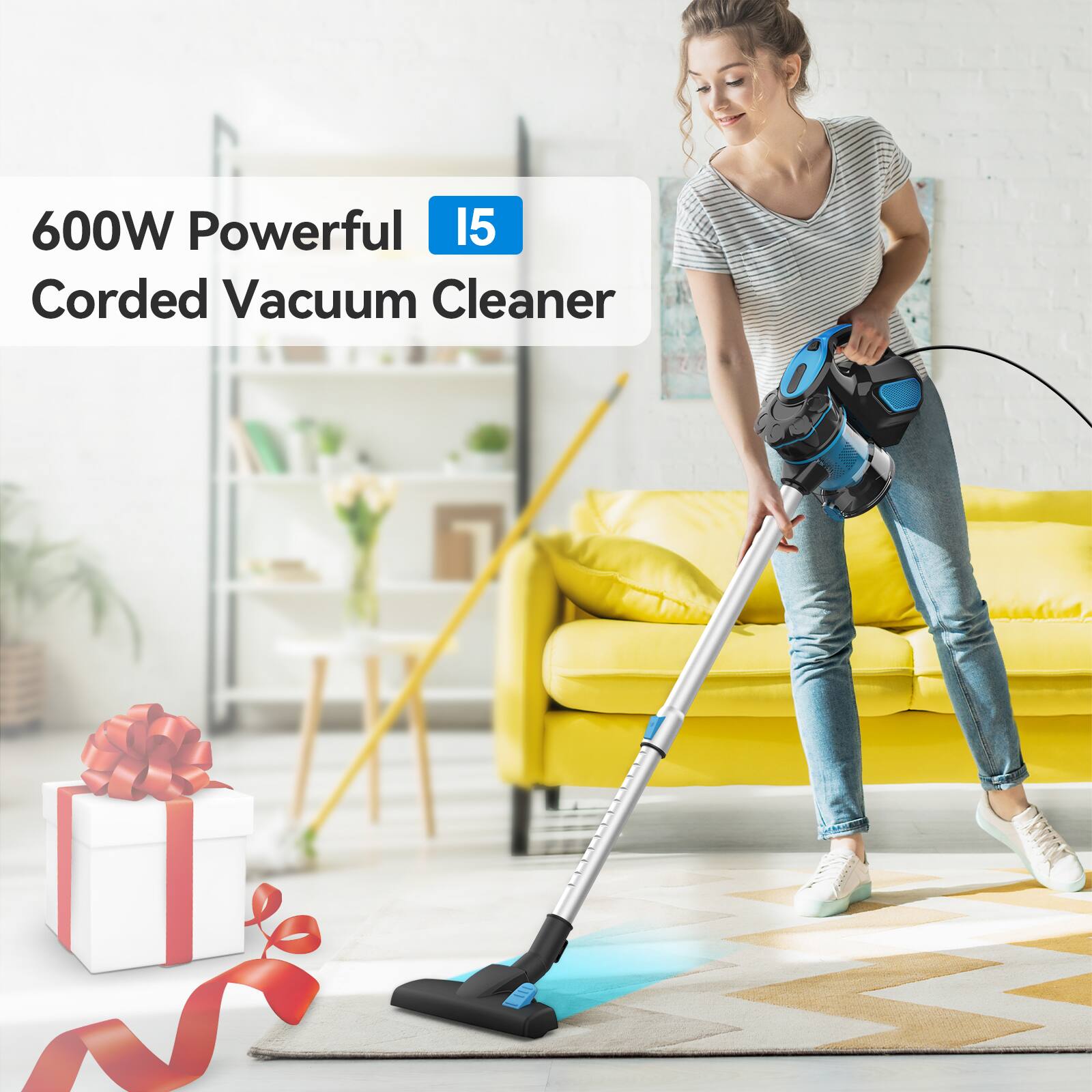 600W Powerful 15 Corded Vacuum Cleaner