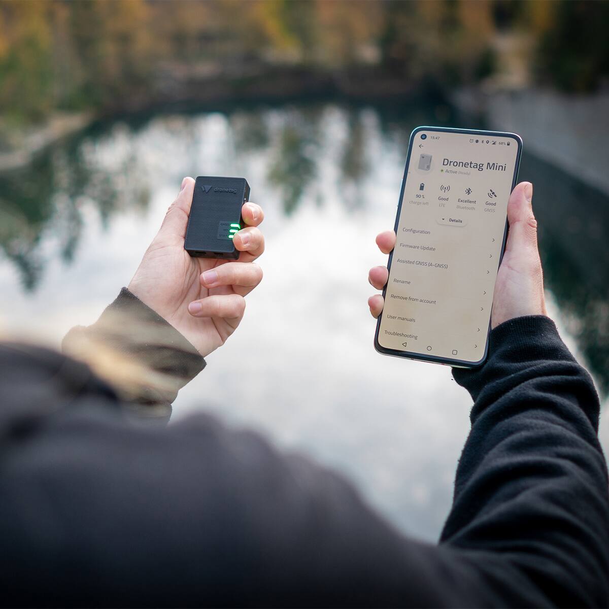 15.47 Dronetag Mini - 400 * N 1 E Charge un Excetend Gond A Batiun uVS Details Configuration 1 Pertoeare Update a Assisted cNSS A-UPN18 Relare Morcu Noe acoun Uer manuals Troubleshooting