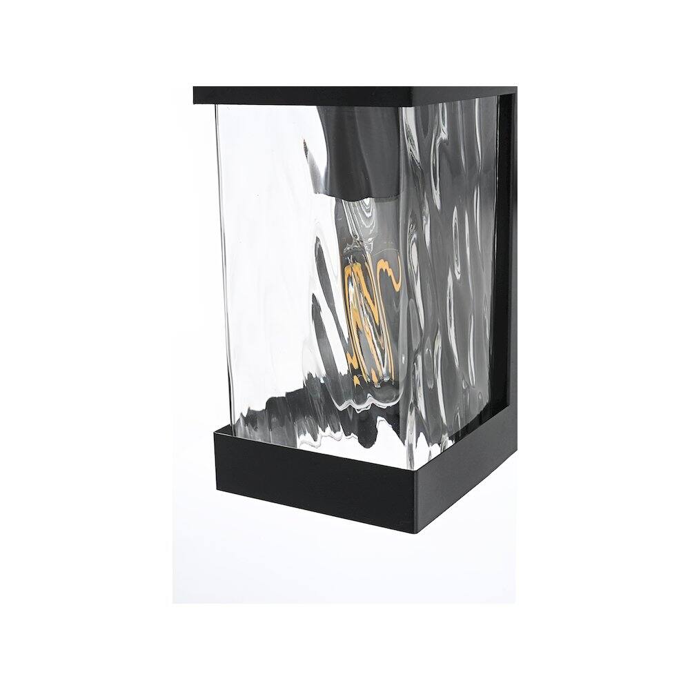 Alt View 2. Elegant Lighting - Thompson 7 inch Outdoor Pendant in Black - Black.