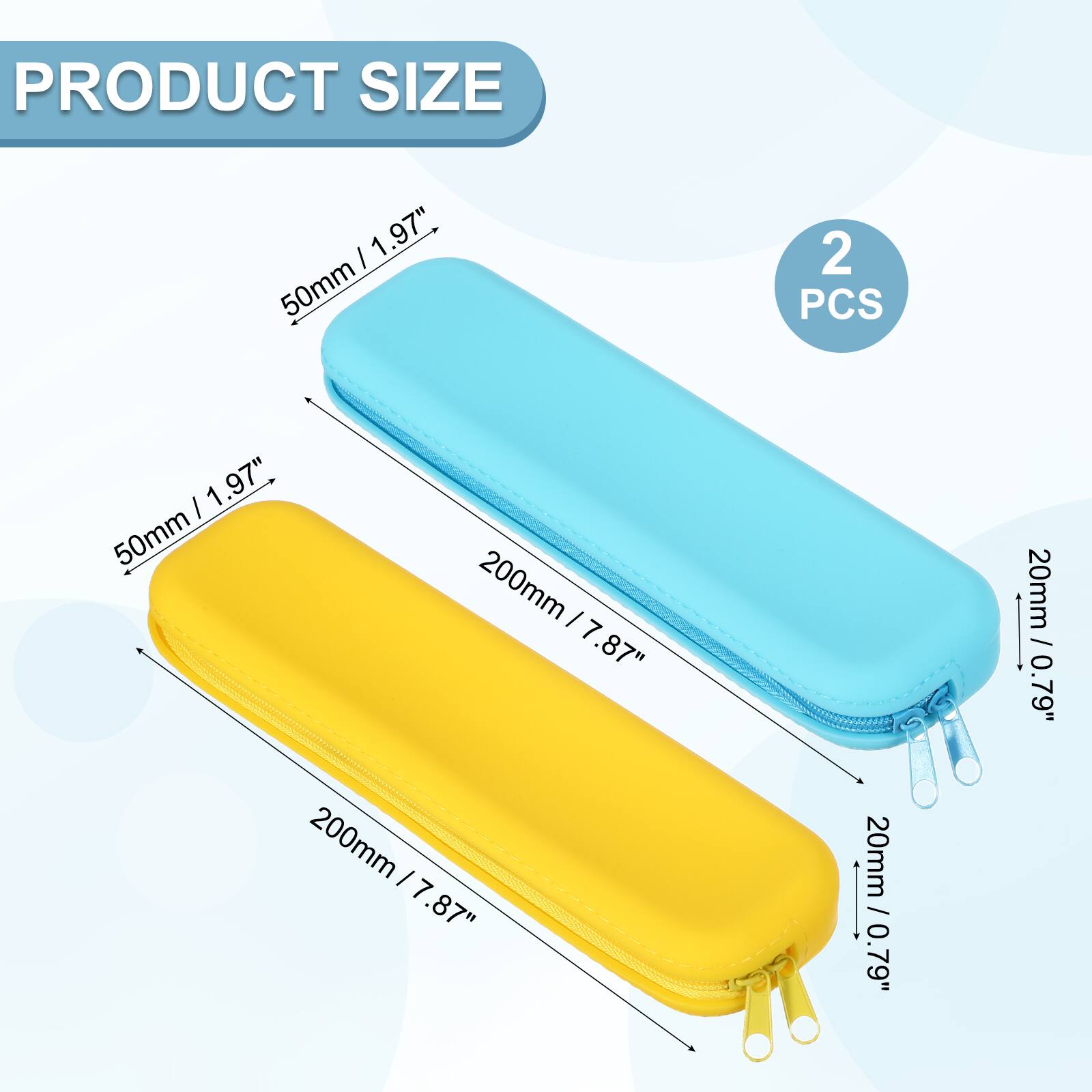 PRODUCT SIZE

1. 97" I 50mm
2. 97" I 50mm
200mm I 7.87"
200mm I 7.87"
20mm / 0.79"
20mm / 0.79"
